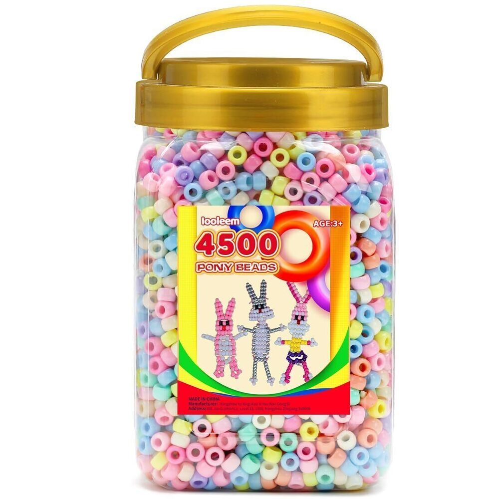 7860 Pony Beads4500pcs Candy Macaroon Pony Beads, Beads for Bracelets